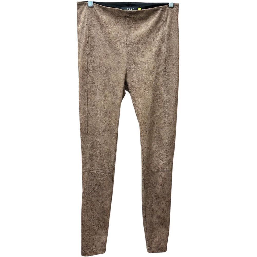 Lyssé faux buffed suede leggings with tummy control waistband, medium
